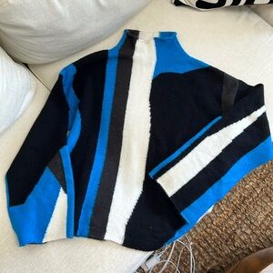 DKNY printed mock neck sweater